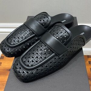 Halmanera black, weave mules. Made in Italy. Elen27.
Sz 37.5.